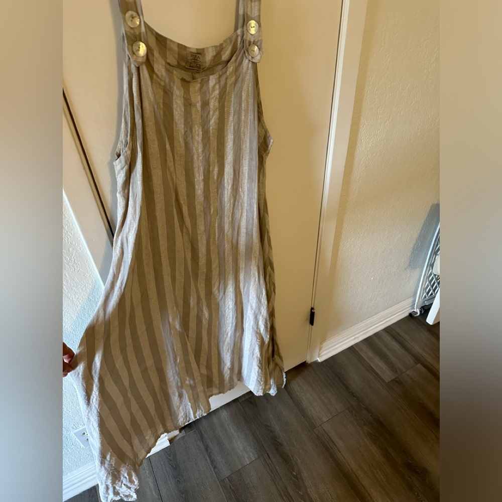Made in Italy 100% Linen Jumper Dress